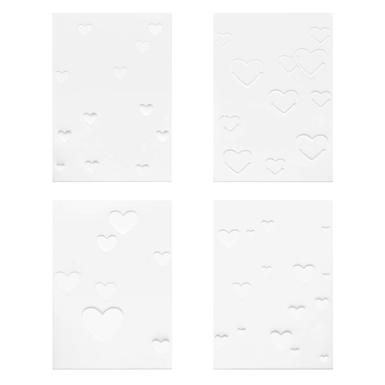 4" x 6" Heart Print Layering Stencil Set by Recollections™